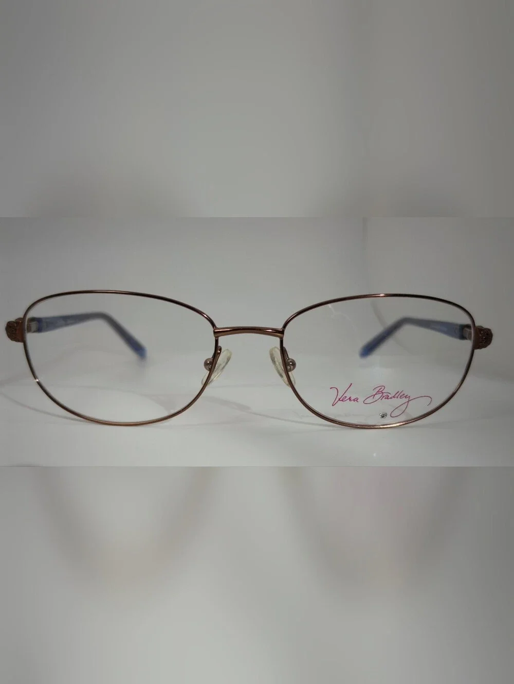Vera Bradley Penelope. Oval Metal Eyeglasses in African Violet.